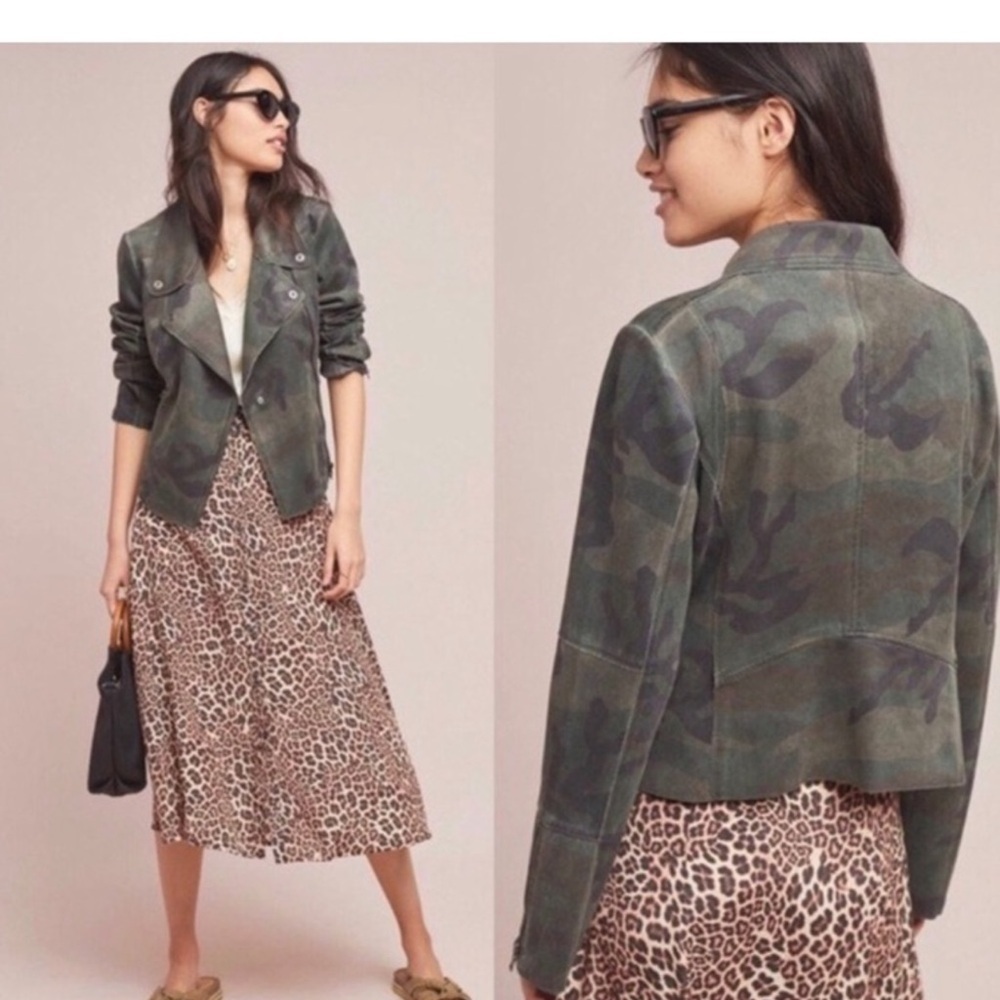 Anthropologie Camouflage Medium Women’s Textured Jacket - Picture 2 of 14